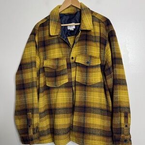 Urban outfitters BDG over sized yellow flannel brushed shirt jacket sz M